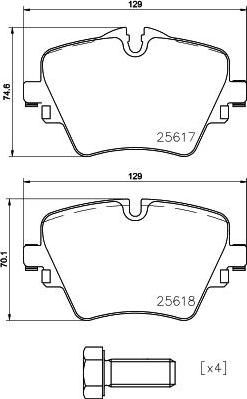 Brembo P 06 093 комплект тормозных колодок, дисковый тормоз на X1 (F48)