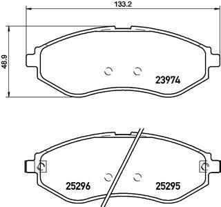 Brembo P 10 057 комплект тормозных колодок, дисковый тормоз на CHEVROLET AVEO Наклонная задняя часть (T250, T255)