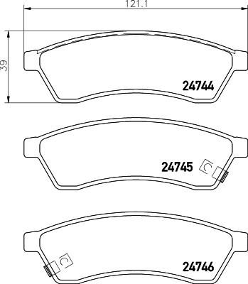 Brembo P 10 060 комплект тормозных колодок, дисковый тормоз на CHEVROLET EPICA (KL1_)