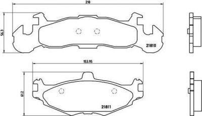 Brembo P 11 001 комплект тормозных колодок, дисковый тормоз на CHRYSLER SARATOGA