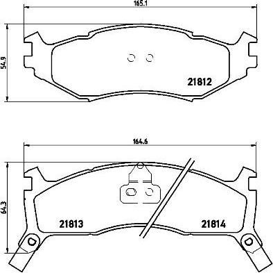 Brembo P 11 006 комплект тормозных колодок, дисковый тормоз на CHRYSLER SARATOGA