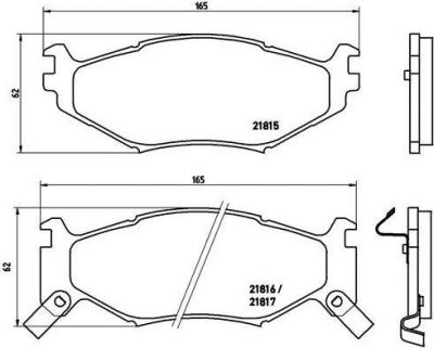 Brembo P 11 007 комплект тормозных колодок, дисковый тормоз на CHRYSLER SARATOGA