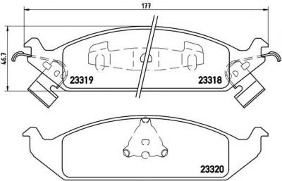 Brembo P 11 011 комплект тормозных колодок, дисковый тормоз на CHRYSLER STRATUS кабрио (JX)