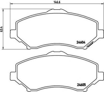 BREMBO КОМПЛЕКТ ТОРМОЗНЫХ КОЛОДОК, ДИСКОВЫЙ ТОРМОЗ (P 11 025)