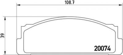 Brembo P 23 002 комплект тормозных колодок, дисковый тормоз на FIAT ARGENTA (132A)