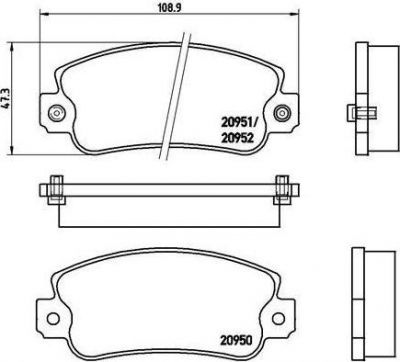 Brembo P 23 013 комплект тормозных колодок, дисковый тормоз на FIAT UNO (146A/E)