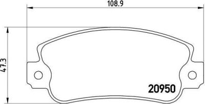 Brembo P 23 021 комплект тормозных колодок, дисковый тормоз на FIAT UNO (146A/E)