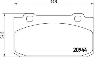 Brembo P 23 027 комплект тормозных колодок, дисковый тормоз на ALFA ROMEO ARNA (920)