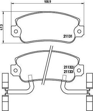 Brembo P 23 031 комплект тормозных колодок, дисковый тормоз на ALFA ROMEO ARNA (920)