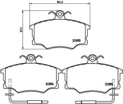 Brembo P 23 034 комплект тормозных колодок, дисковый тормоз на FIAT CROMA (154)