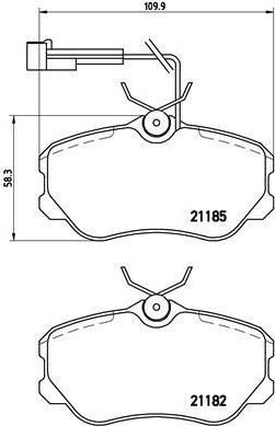 Brembo P 23 045 комплект тормозных колодок, дисковый тормоз на FIAT CROMA (154)