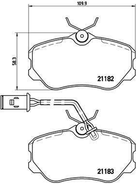 Brembo P 23 047 комплект тормозных колодок, дисковый тормоз на ALFA ROMEO 164 (164)