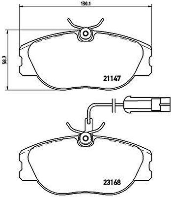 Brembo P 23 066 комплект тормозных колодок, дисковый тормоз на FIAT TIPO (160)