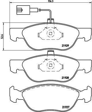 Brembo P 23 070 комплект тормозных колодок, дисковый тормоз на FIAT MAREA Weekend (185)