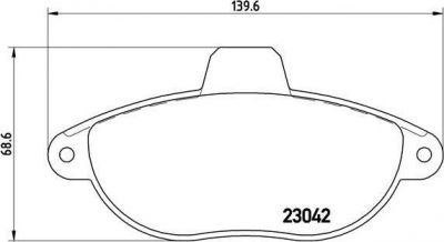 Brembo P 23 072 комплект тормозных колодок, дисковый тормоз на PEUGEOT EXPERT фургон (222)