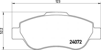 Brembo P 23 097 комплект тормозных колодок, дисковый тормоз на FIAT PANDA Van (169)