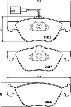 Brembo P 23 112 комплект тормозных колодок, дисковый тормоз на FIAT MAREA (185)