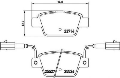 Brembo P 23 135 комплект тормозных колодок, дисковый тормоз на FIAT BRAVO II (198)