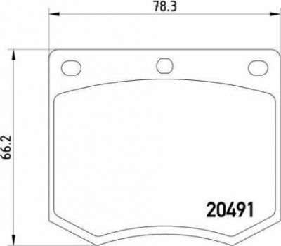 Brembo P 24 002 комплект тормозных колодок, дисковый тормоз на FORD TAUNUS '80 (GBS, GBNS)