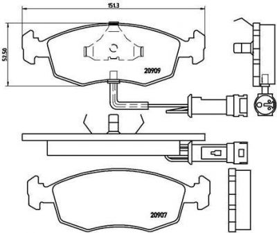 Brembo P 24 007 комплект тормозных колодок, дисковый тормоз на FORD SCORPIO I (GAE, GGE)