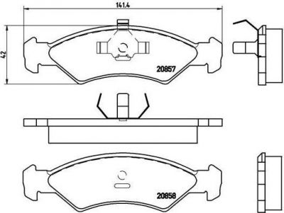 Brembo P 24 016 комплект тормозных колодок, дисковый тормоз на FORD FIESTA фургон (FVD)