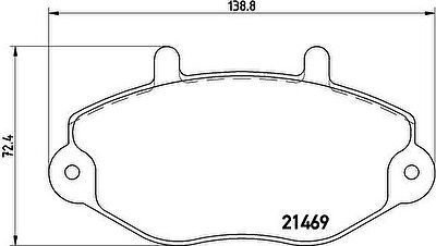Brembo P 24 033 комплект тормозных колодок, дисковый тормоз на FORD TRANSIT c бортовой платформой/ходовая часть (E_ _)