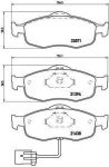 Brembo P 24 034 комплект тормозных колодок, дисковый тормоз на FORD SCORPIO I (GAE, GGE)