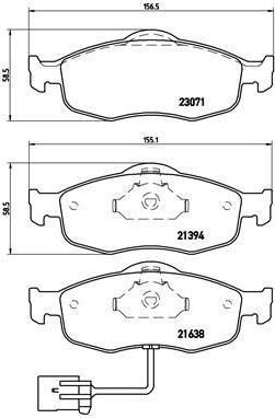 Brembo P 24 034 комплект тормозных колодок, дисковый тормоз на FORD SCORPIO I (GAE, GGE)