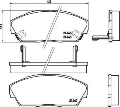 Brembo P 28 013 комплект тормозных колодок, дисковый тормоз на HONDA ACCORD III (CA)