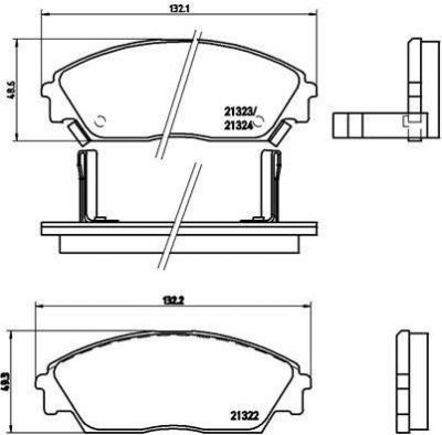 Brembo P 28 016 комплект тормозных колодок, дисковый тормоз на HONDA CONCERTO (HW, MA)