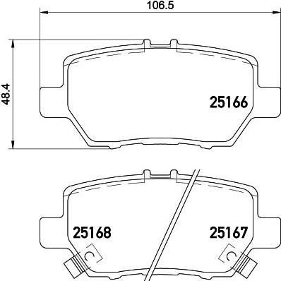 Brembo P 28 078 комплект тормозных колодок, дисковый тормоз на HONDA LEGEND IV (KB_)