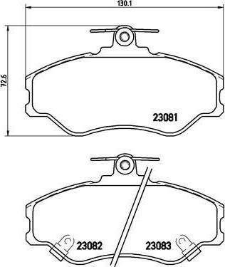 BREMBO КОМПЛЕКТ ТОРМОЗНЫХ КОЛОДОК, ДИСКОВЫЙ ТОРМОЗ (P 30 005)