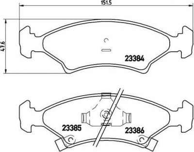 Brembo P 30 009 комплект тормозных колодок, дисковый тормоз на KIA SEPHIA седан (FA)