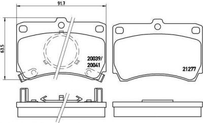 Brembo P 49 007 комплект тормозных колодок, дисковый тормоз на MAZDA 323 III (BF)
