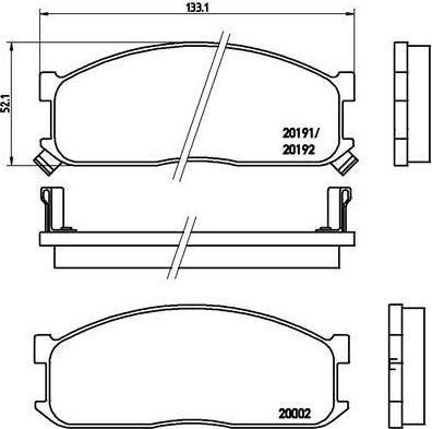 Brembo P 49 010 комплект тормозных колодок, дисковый тормоз на MAZDA E-SERIE фургон (SR2)