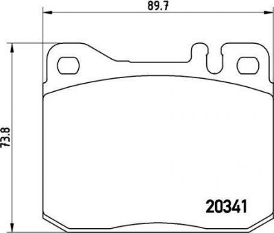 Brembo P 50 004 комплект тормозных колодок, дисковый тормоз на MERCEDES-BENZ S-CLASS (W126)