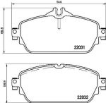 Brembo P 50 118 комплект тормозных колодок, дисковый тормоз на MERCEDES-BENZ C-CLASS (W205)