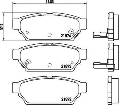 Brembo P 54 016 комплект тормозных колодок, дисковый тормоз на MITSUBISHI CARISMA седан (DA_)