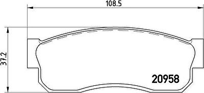 Brembo P 56 011 комплект тормозных колодок, дисковый тормоз на NISSAN SUNNY II (N13)