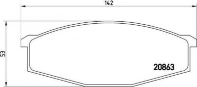 Brembo P 56 015 комплект тормозных колодок, дисковый тормоз на NISSAN PATROL III/2 Hardtop (K260)