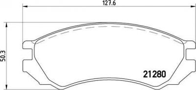 Brembo P 56 023 комплект тормозных колодок, дисковый тормоз на NISSAN PRIMERA (P10)