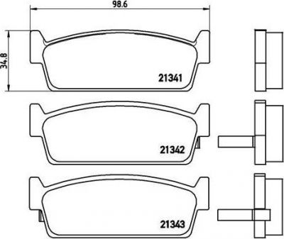 Brembo P 56 053 комплект тормозных колодок, дисковый тормоз на NISSAN 200 SX (S13)