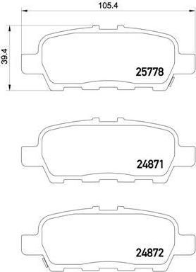 Brembo P 56 087 комплект тормозных колодок, дисковый тормоз на INFINITI M35