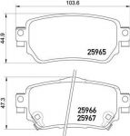 Brembo P 56 098 комплект тормозных колодок, дисковый тормоз на NISSAN QASHQAI (J11, J11_)