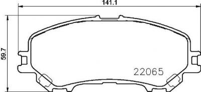 Brembo P 56 100 комплект тормозных колодок, дисковый тормоз на NISSAN QASHQAI (J11, J11_)