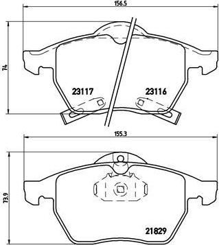 Brembo P 59 029 комплект тормозных колодок, дисковый тормоз на SAAB 900 II купе