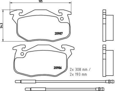 Brembo P 61 044 комплект тормозных колодок, дисковый тормоз на PEUGEOT 106 I (1A, 1C)