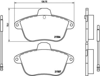 Brembo P 61 046 комплект тормозных колодок, дисковый тормоз на RENAULT SPORT SPIDER (EF0_)