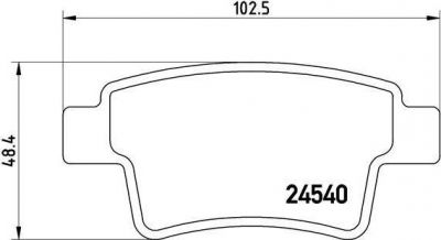 BREMBO КОМПЛЕКТ ТОРМОЗНЫХ КОЛОДОК, ДИСКОВЫЙ ТОРМОЗ (P 61 085)