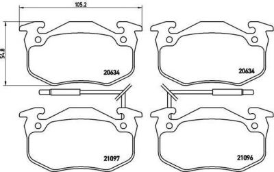 Brembo P 68 015 комплект тормозных колодок, дисковый тормоз на RENAULT SUPER 5 (B/C40_)